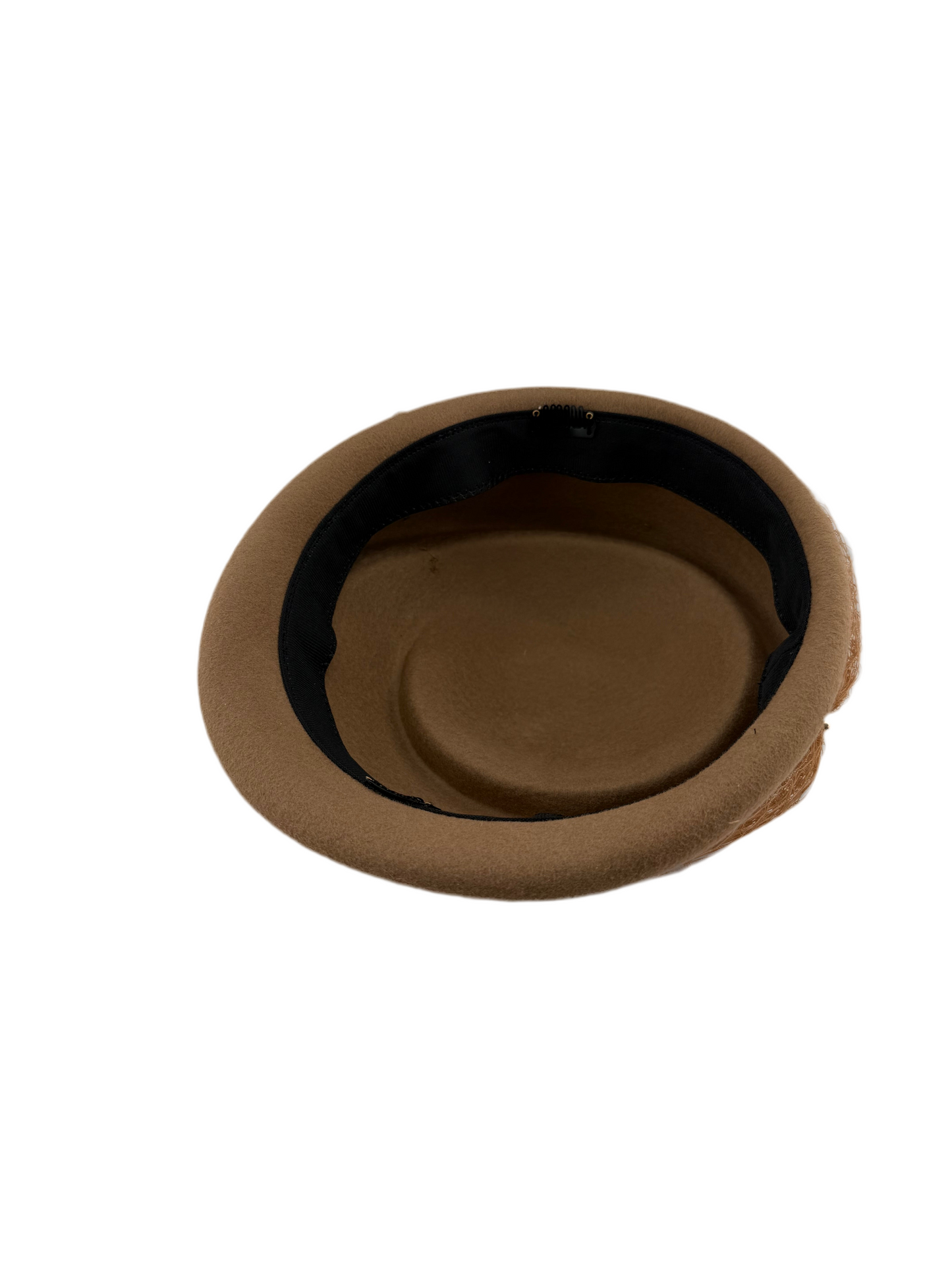 š¤ Brown Fascinator Hat with Bow & Netting