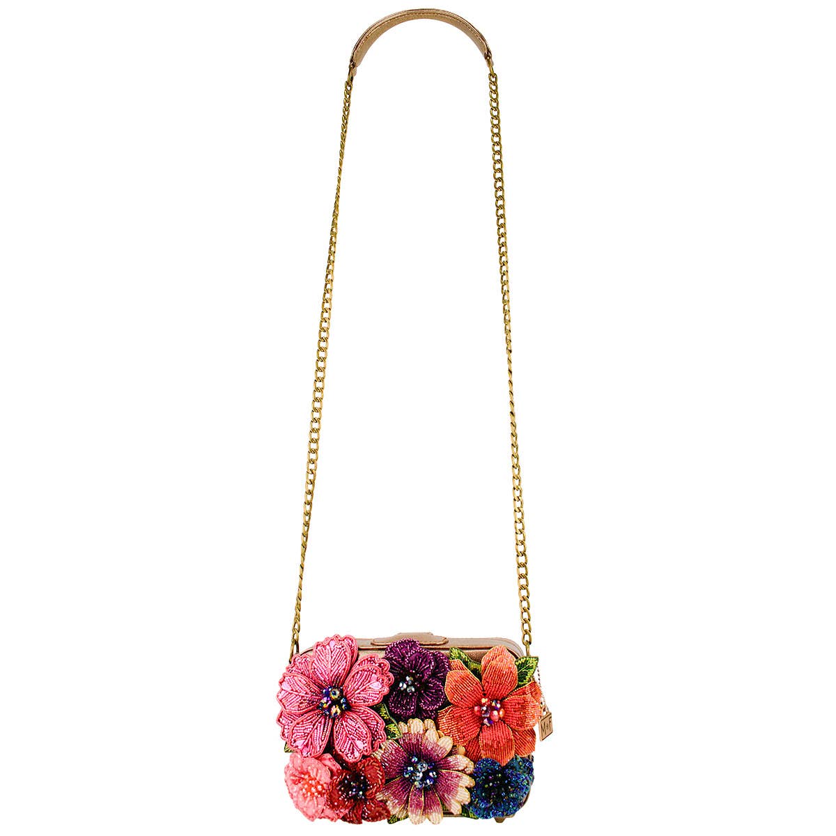 Fresh Picked Beaded Large Flowers Crossbody Handbag