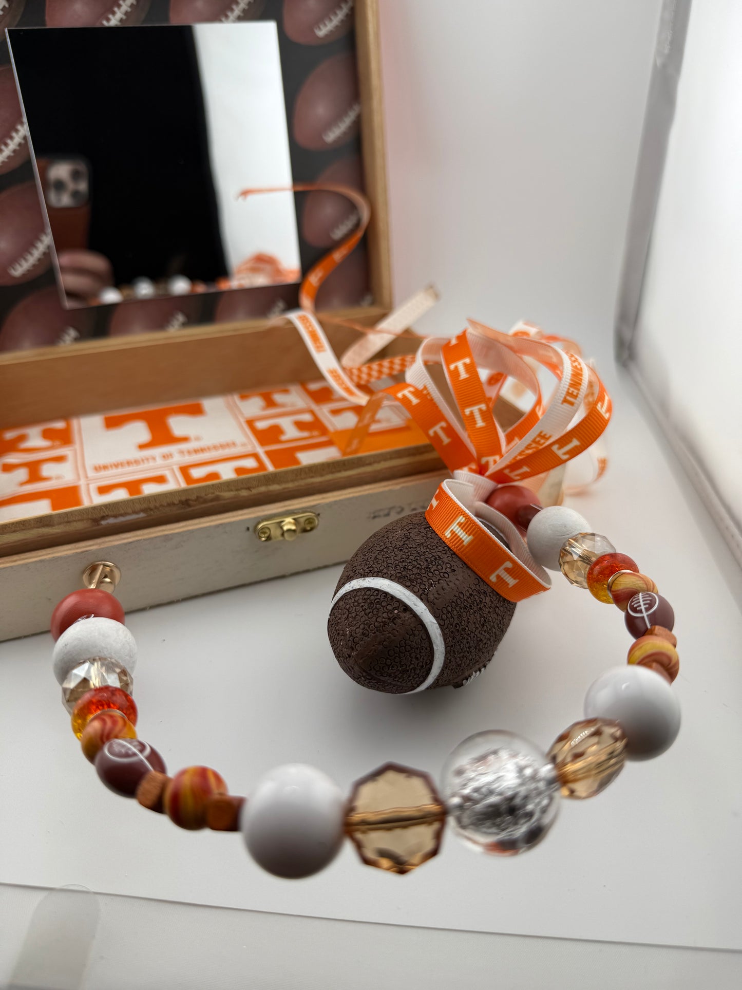 Tennessee Volunteers Football Cigar Box Purse 🧡🏈