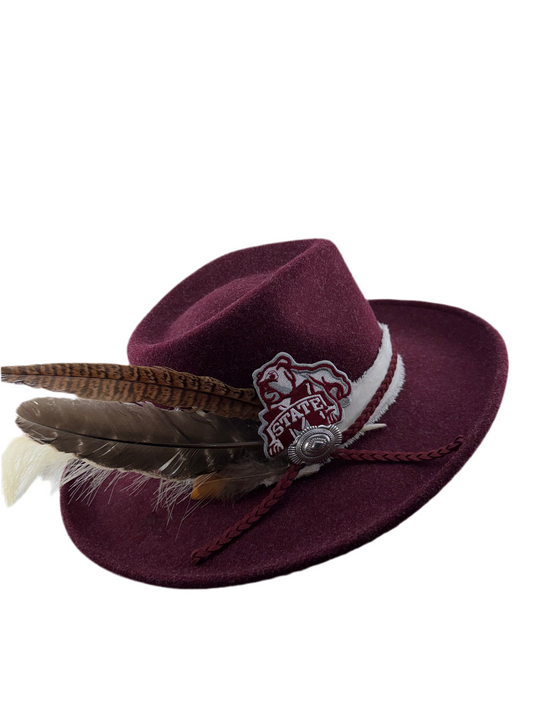 Custom Mississippi State Western Hat  🐾🎩