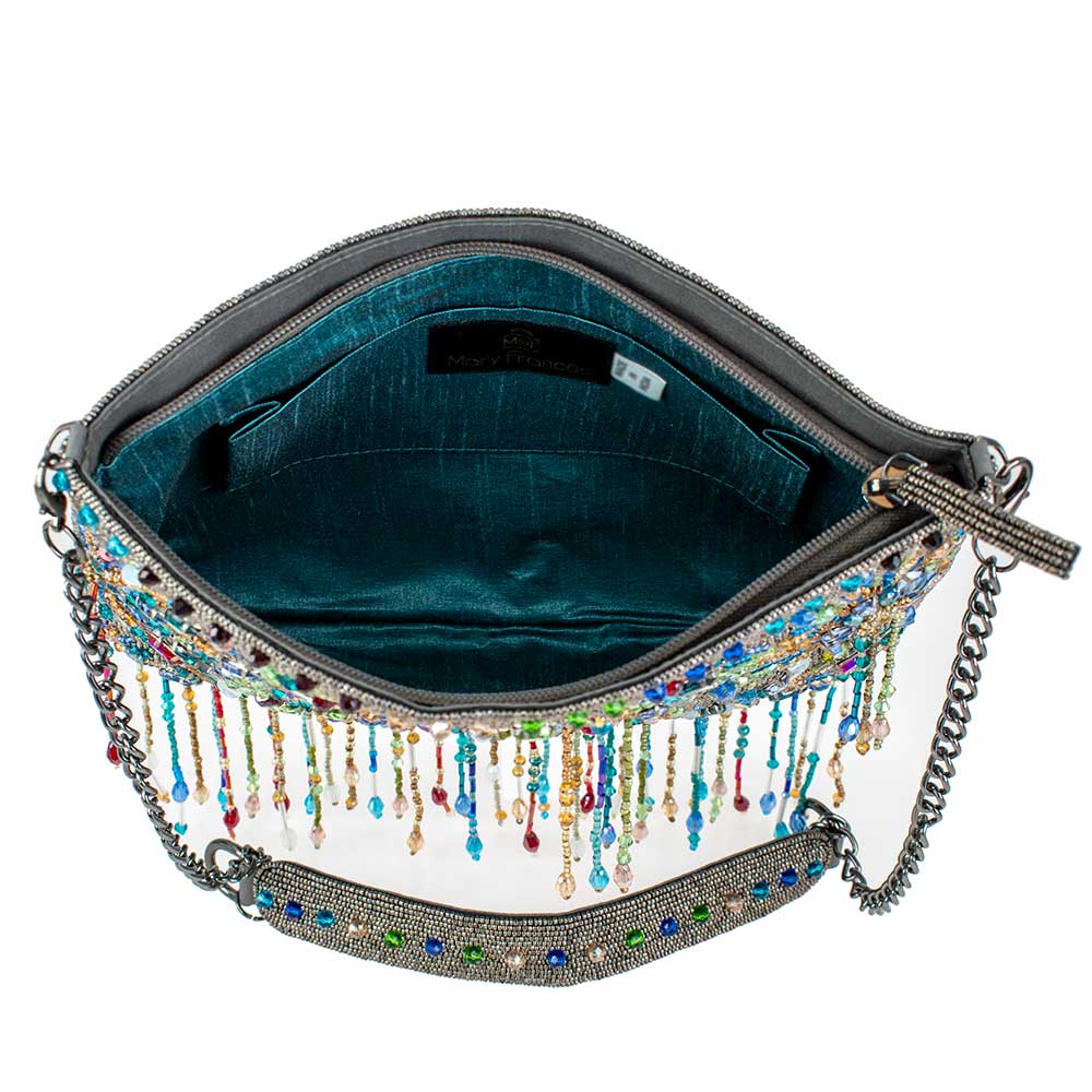 Dazzler Beaded Multi Color Fireworks Crossbody Handbag
