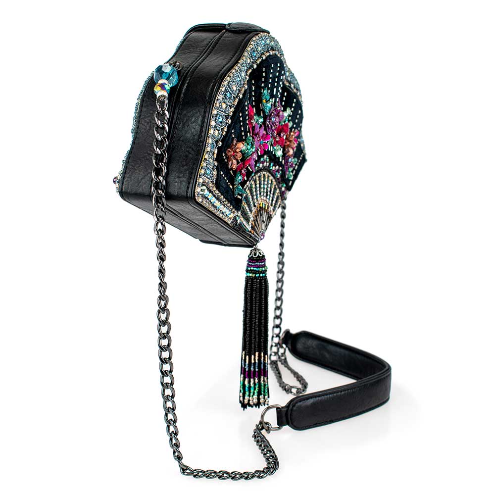 Coquette Floral Fan Beaded Handbag