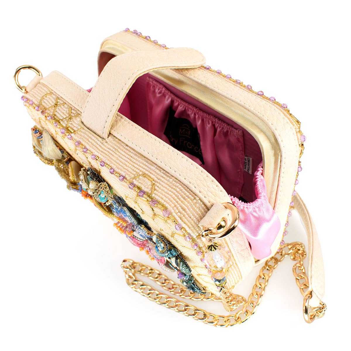 Garden Buzz Honeycomb and Winged Creatures Shoulder Handbag