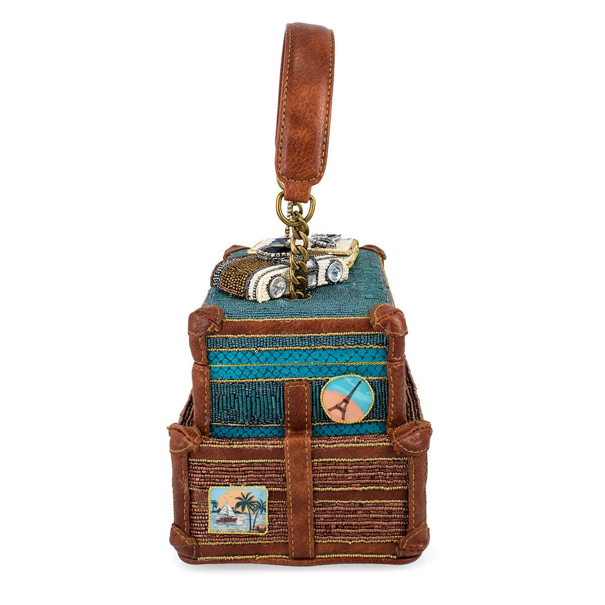 Baggage Claim Top Handle Pseudo Suitcase Bag