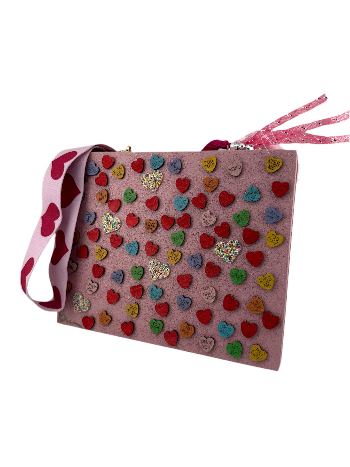 💖 Valentine’s Day Candy Heart Cigar Box Purse