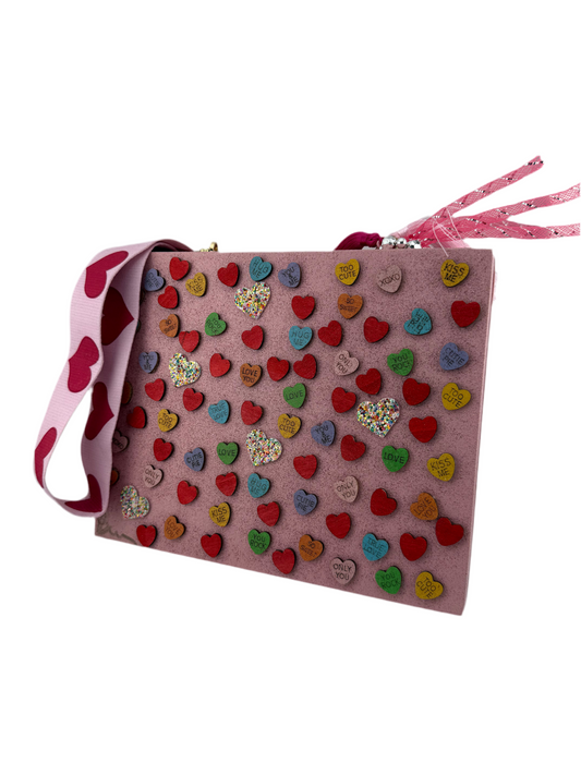 💖 Valentine’s Day Candy Heart Cigar Box Purse