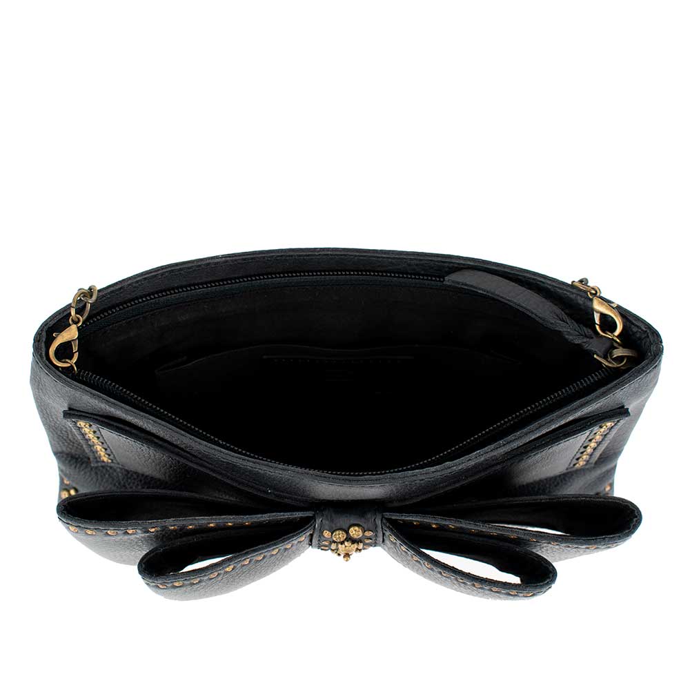 Bowed Over Genuine Leather Bow Crossbody Handbag