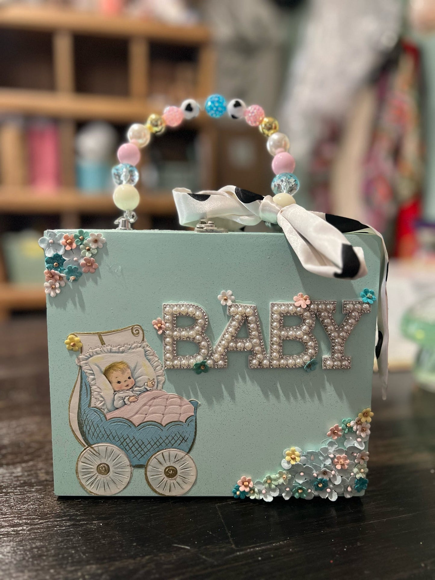 Oh Baby!, Cigar Box Purse -
Vintage Nursery Edition