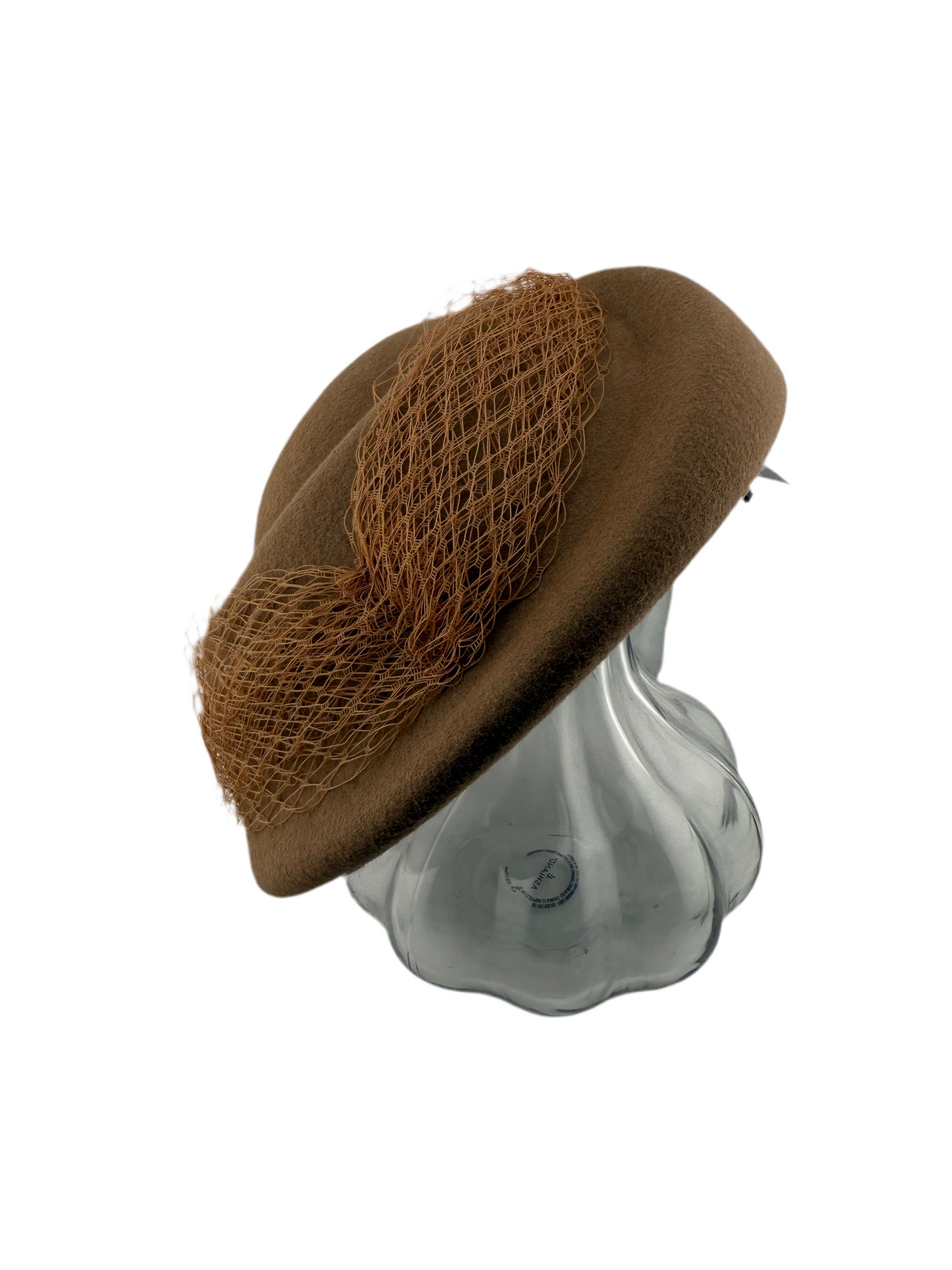 🤎 Brown Fascinator Hat with Bow & Netting