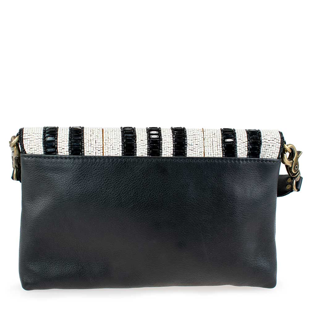 Keynote Beaded Piano Keys Crossbody Handbag