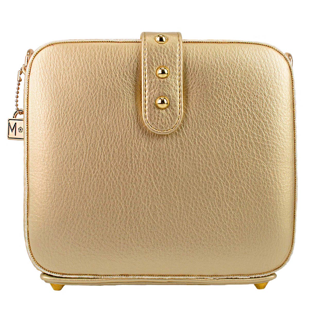 Poinsettia 3D Red And Gold Beaded Handbag