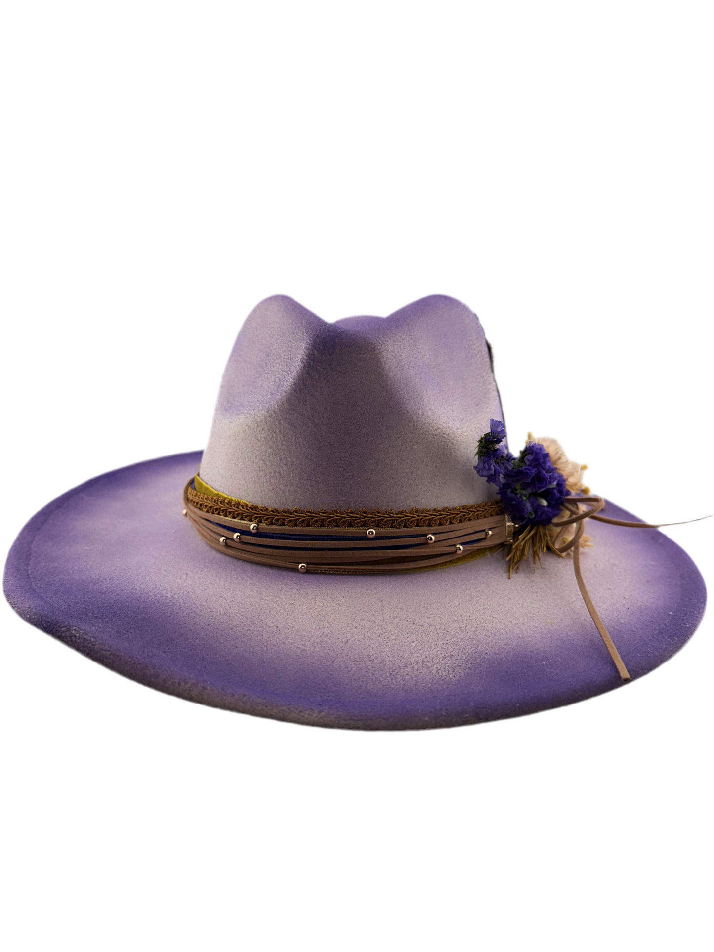 Custom Handmade LSU Tigers Purple Western Hat