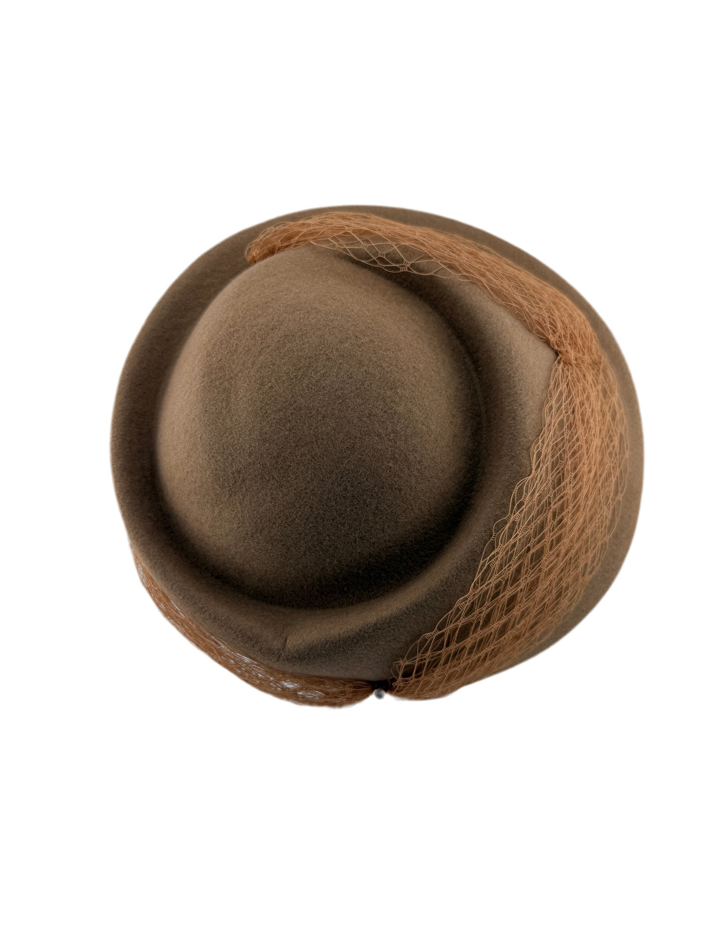 🤎 Brown Fascinator Hat with Bow & Netting