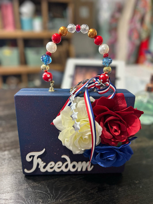 Freedom, Cigar Box Purse -
Patriotic & Proud Edition
