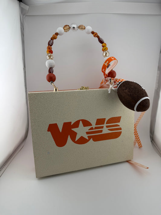 Tennessee Volunteers Football Cigar Box Purse 🧡🏈