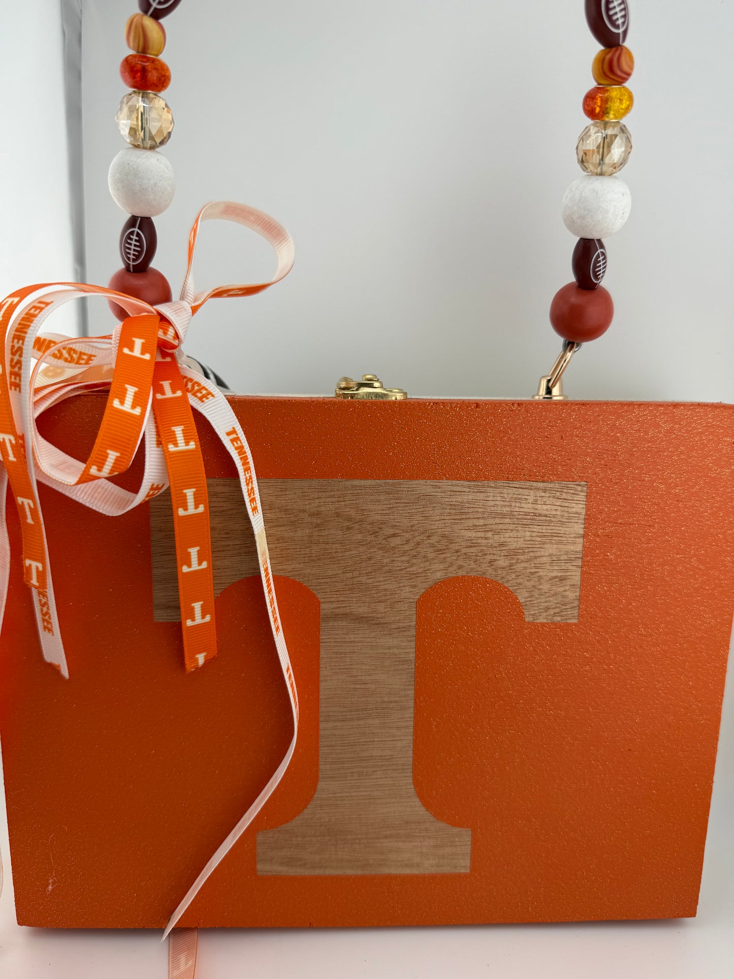 Tennessee Volunteers Football Cigar Box Purse 🧡🏈