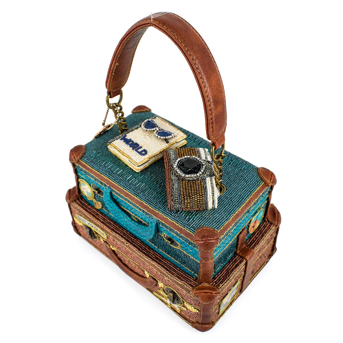 Baggage Claim Top Handle Pseudo Suitcase Bag