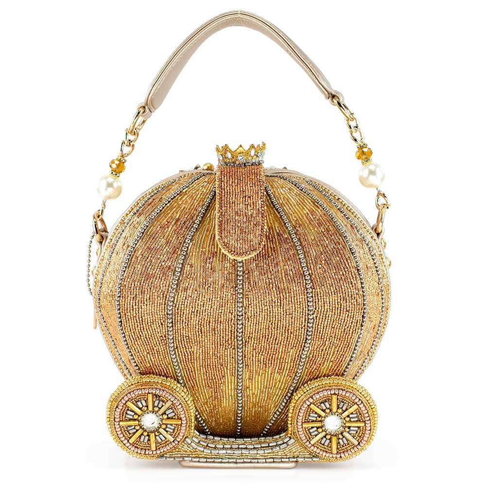 Dream Big Beaded Gold Carriage Handbag