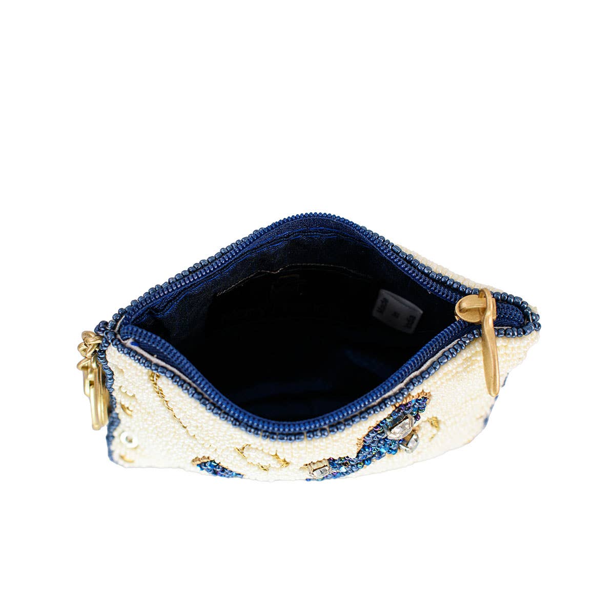 Hooked Up Beaded Blue Anchor Sailor's Coin Purse